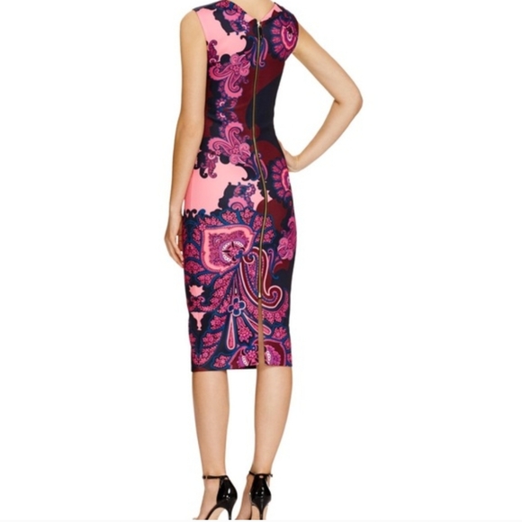 Ted Baker Trixy Paisley Midi Sheath Design Dress - Picture 3 of 7
